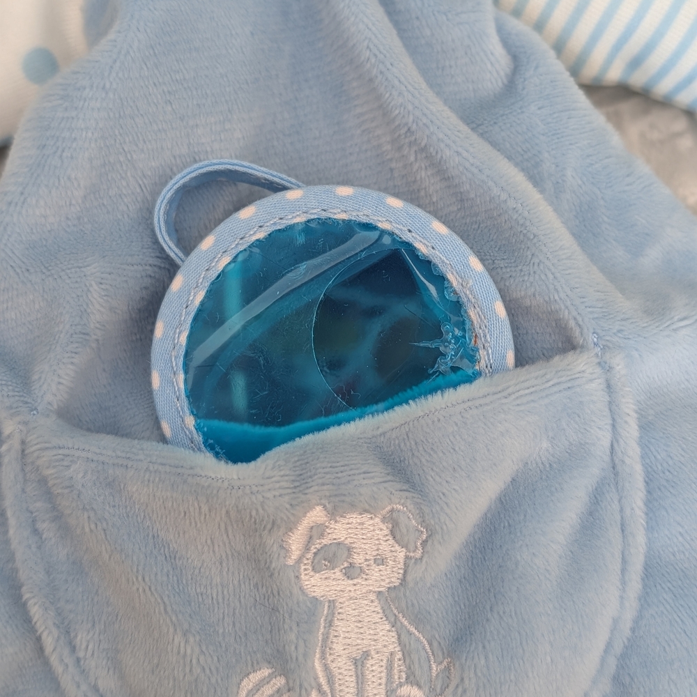 Bunnies by the Bay Blue Dog Lovey - Skipit's Activity Toy - Picture 3 of 7